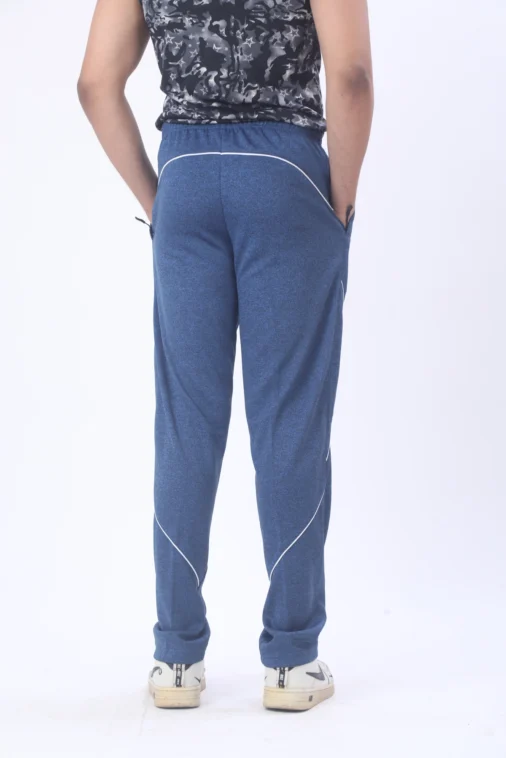 Men Ultra Slim Fit Gym Track Pant ( Blue Mel ) - Image 4